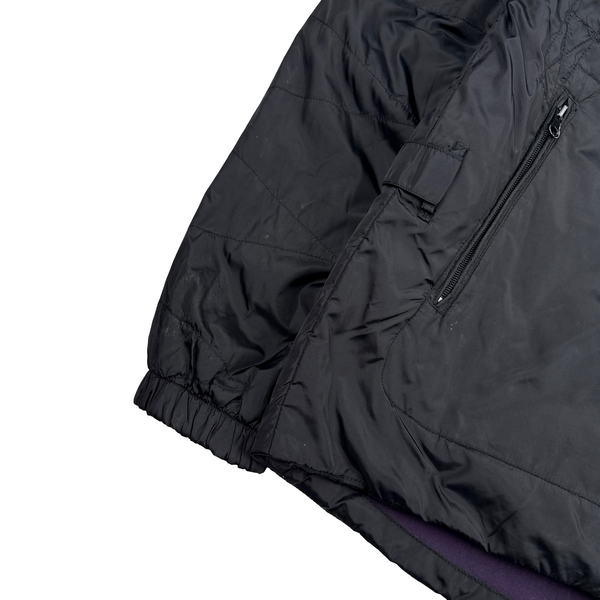 Stone Island Purple/Black 2005 Denims Quilted Reversible Jacket - Medium