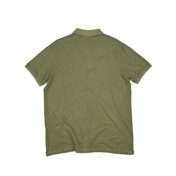 Stone Island 2022 Sage Green Cotton Polo Shirt - 3XL