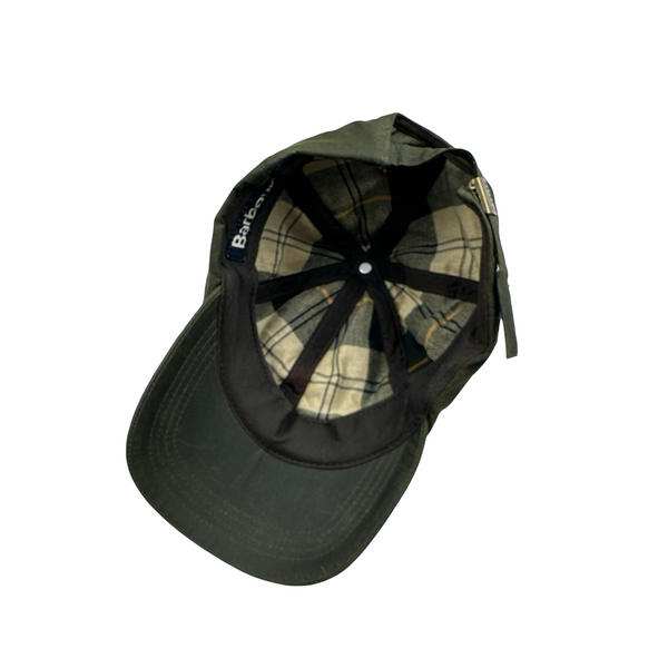 Barbour Waxed Khaki Spellout Cap