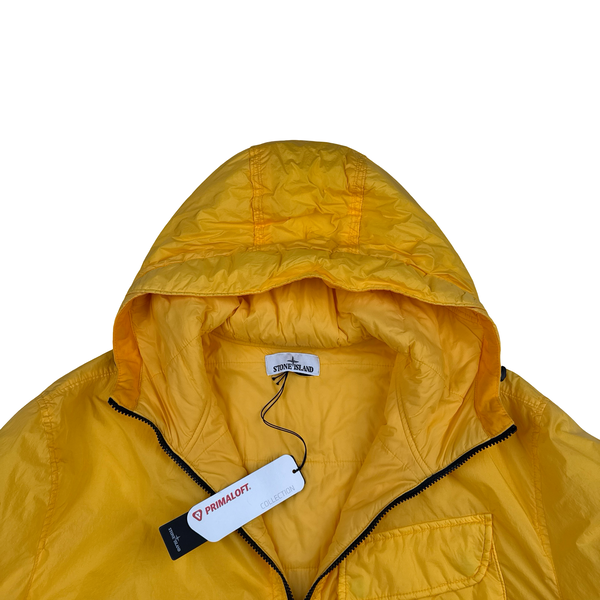 Stone Island 2022 Yellow Crinkle Primaloft Lined Jacket - XXL