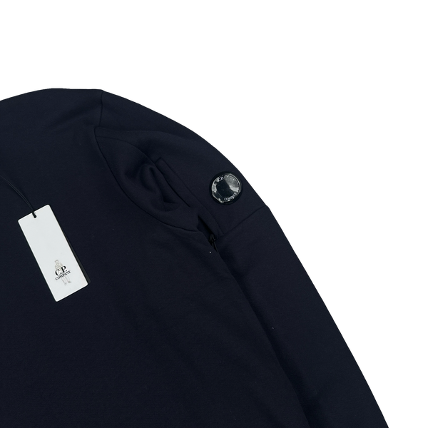 CP Company Navy Cotton Crewneck Lens Viewer Sweatshirt - XL