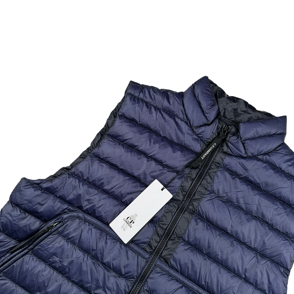 CP Company Navy DD Shell Down Filled Lens Viewer Gilet - Medium & Large