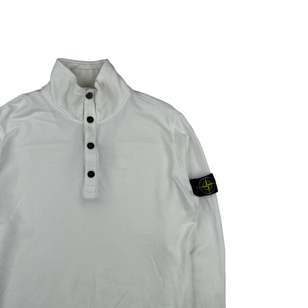 Stone Island 2012 White Quarter High Neck Jumper - Large