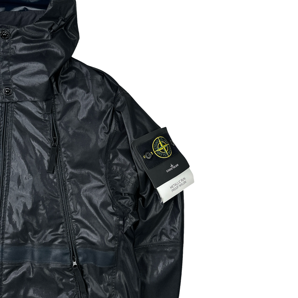 Stone Island 2024 Metallic Run Proof Nylon Mesh Hooded Jacket - Small