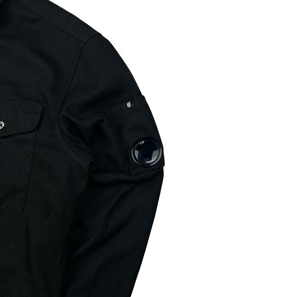 CP Company Black Cotton Lens View Overshirt - Medium