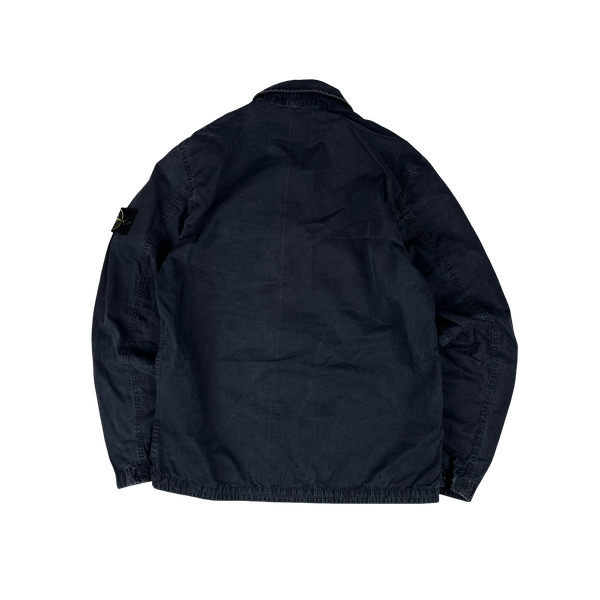 Stone Island 2021 Navy Cotton Overshirt - Small