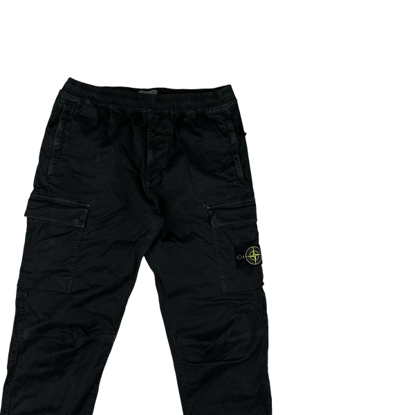 Stone Island 2022 Black RE T Cargo Trousers - 34"