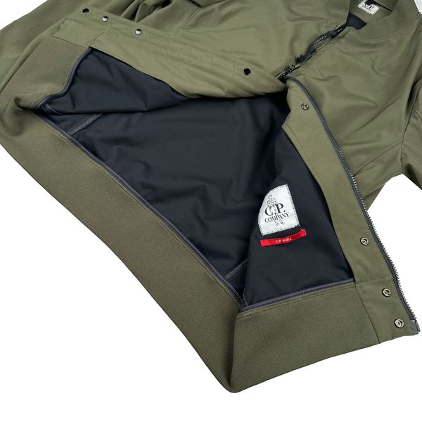 CP Company Khaki Soft Shell Bomber Jacket - Large