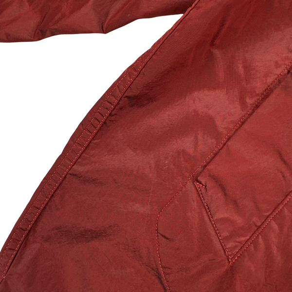 Stone Island 2005 Red Velvet Lined Shimmer Jacket - Medium