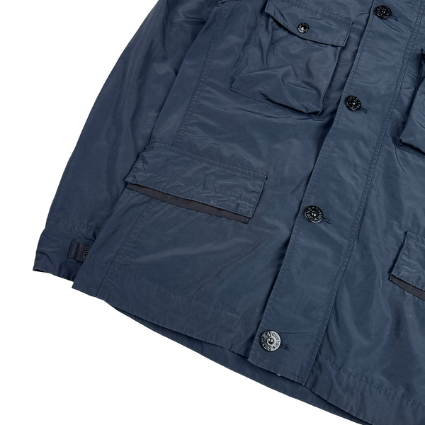 Stone Island 2017 Navy Garment Dyed Micro Reps Field Jacket - Small