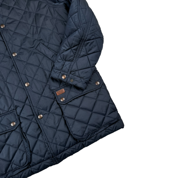 Ralph Lauren Navy Diamond Quilted Jacket - Small