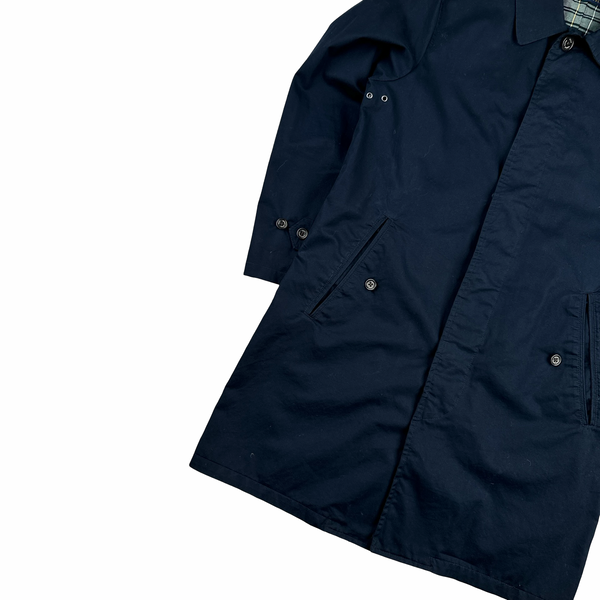 Ralph Lauren Navy Cotton Long Jacket - Small