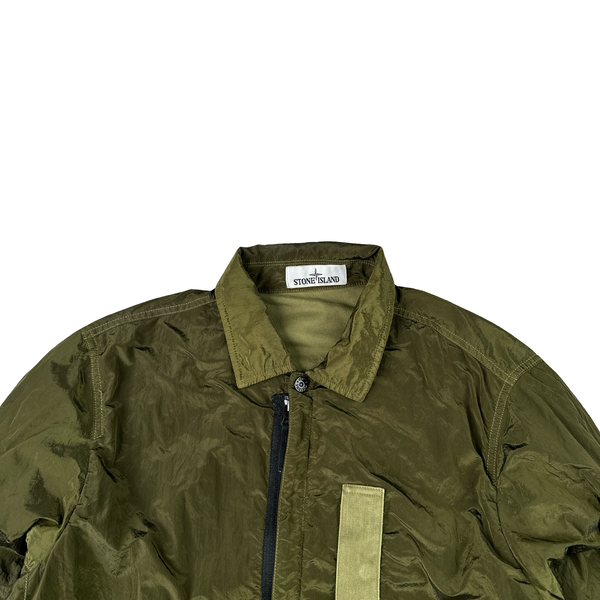 Stone Island 2017 Green Nylon Metal Shimmer Overshirt - Medium