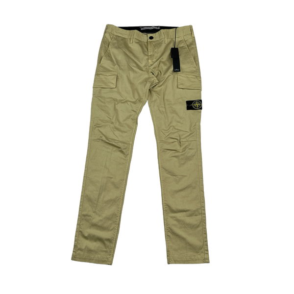 Stone Island 2023 Slim Tan Cargo Trousers - 33"