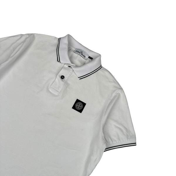 Stone Island 2019 White Polo Shirt - Large