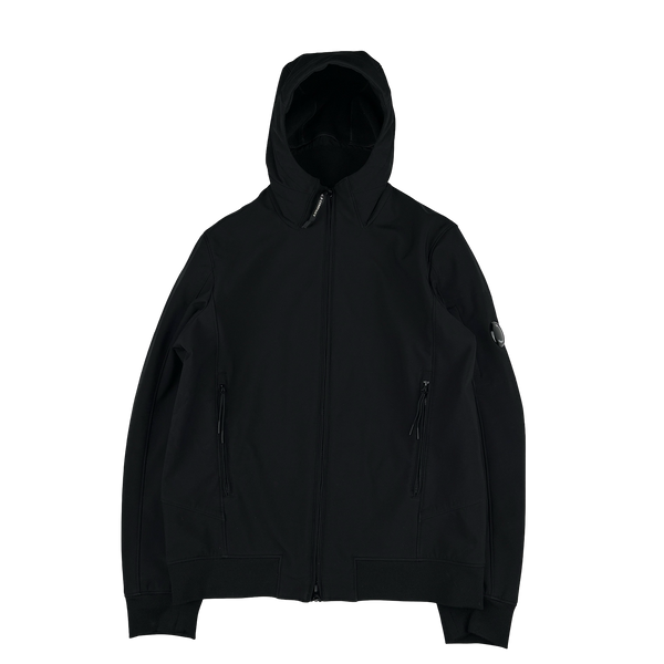 CP Company Fleece Lined Black Soft Shell Zipped Jacket - Large