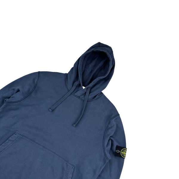 Stone Island 2021 Blue Pullover Hoodie -  Medium