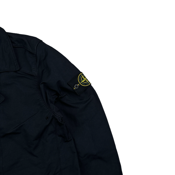 Stone Island Navy David TC Trench Jacket - Large