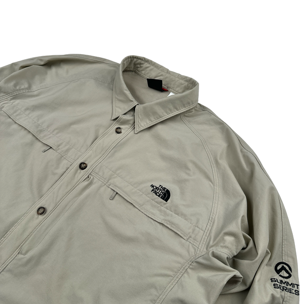 North Face Summit Series Cream Lightweight Soft Shell Overshirt - XL