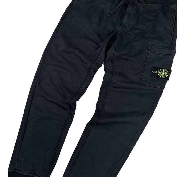 Stone Island 2022 Black Tracksuit Bottoms - Large