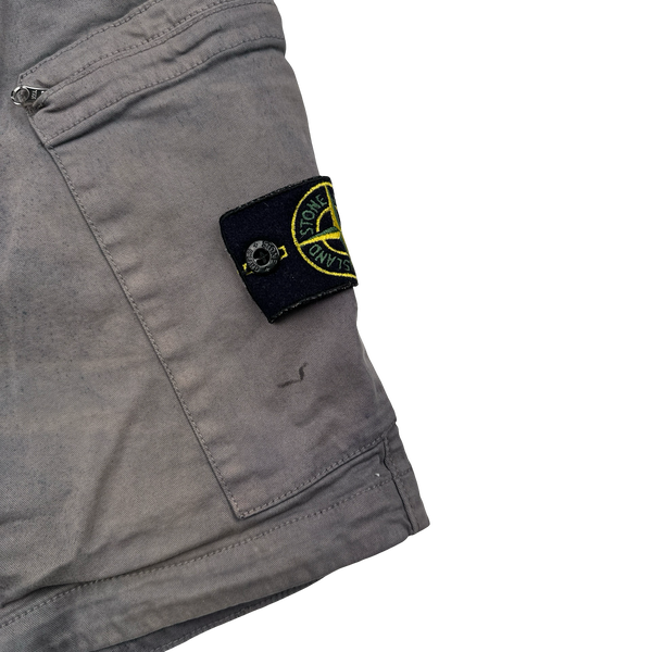 Stone Island 2017 Grey Slim Fit Cargo Shorts - 31"
