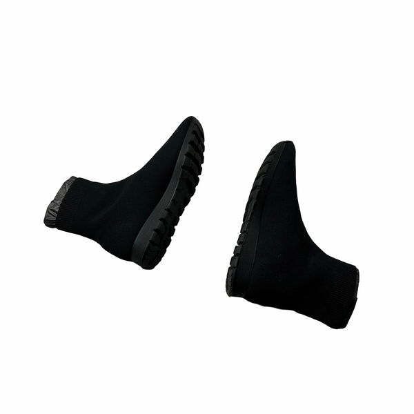 Prada Sock High Black Knit Trainers - UK 4