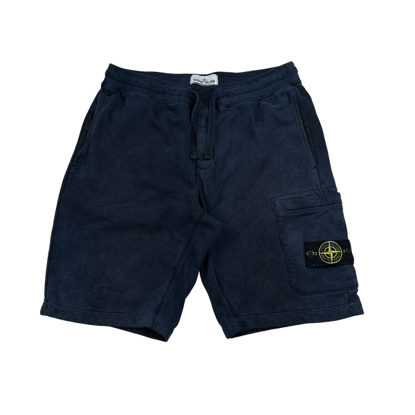 Stone Island 2021 Navy Cotton Shorts - Medium