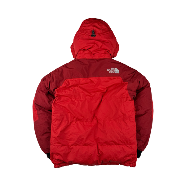 North Face Red Himalayan Summit Series 800 Down Hooded Puffer Jacket - Medium