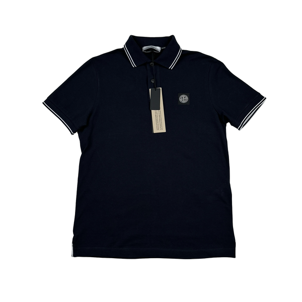 Stone Island 2022 Navy Polo Shirt - Small