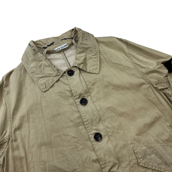 Stone Island 2002 Beige Raso Gommato Dutch Rope Jacket - XL