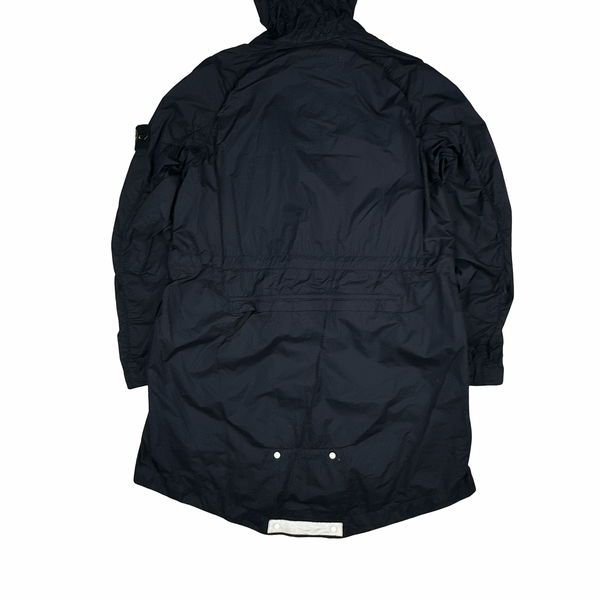 Stone Island 2010 Navy Blue Membrana TC Long Jacket - Medium