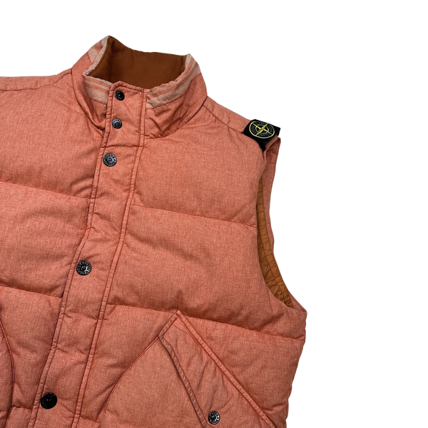 Stone Island 2014 Salmon Mix Fibre Watro Tela Down Filled Gilet - XXL