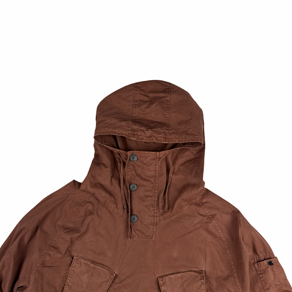 CP Company Rust Brown Pullover Cotton Smock Jacket - XL