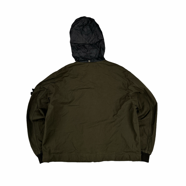 Stone Island Vintage 1996 Khaki Nylon Hood Multi Pocket Jacket - Large