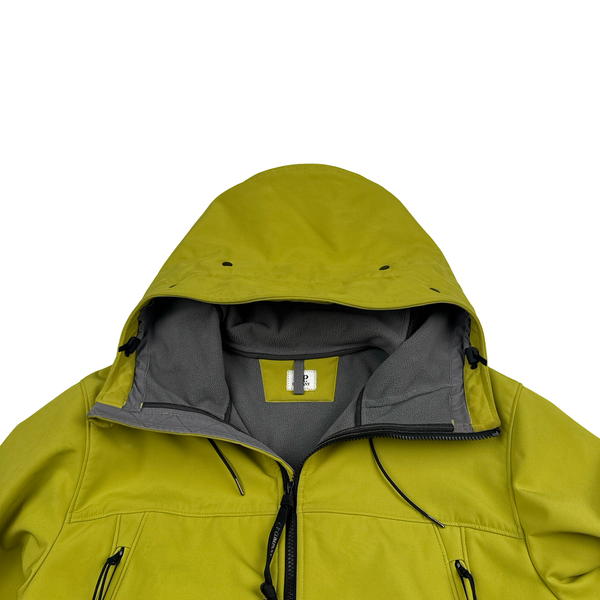 CP Company Olive Soft Shell Goggle Hooded Zipped Jacket - XXL