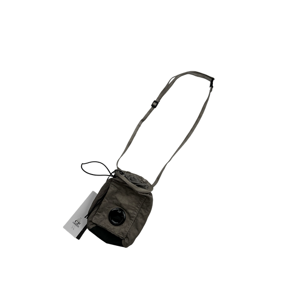 CP Company Grey Nylon Wallet Drawstring Lens Viewer Bag