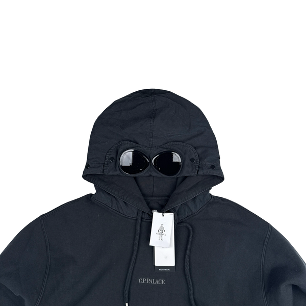 CP Company x Palace Black Spellout Goggle Hoodie - Large - XL