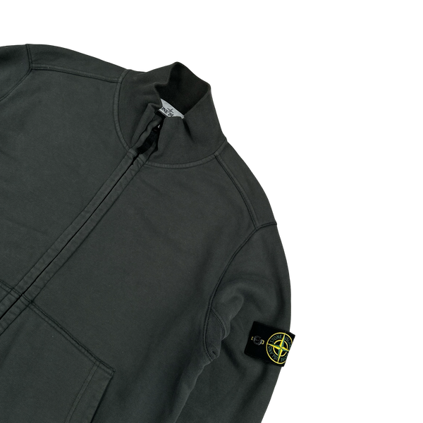 Stone Island 2019 Charcoal Thick Cotton Zipped Jumper - XL