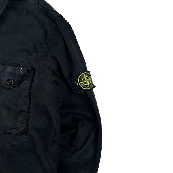 Stone Island 2015 Black Thick Cotton Multi Pocket Jacket - Large