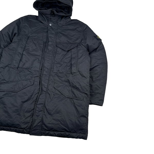 Stone Island 2022 Black Opaque Nylon Twill Down TC Puffer - Large