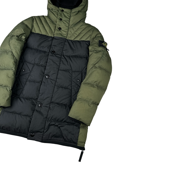 Stone Island 2011 Two Tone Opaque Nylon Tela Down Puffer Jacket - Small