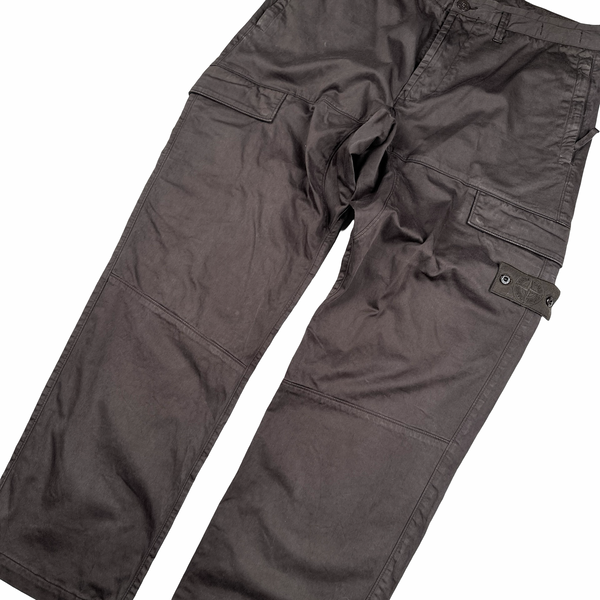 Stone Island Brown Ghost Regular Fit Cargo Trousers - Large