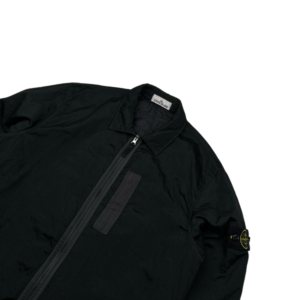 Stone Island 2023 Black Nylon Metal Econyl Overshirt Primaloft Lined - XL