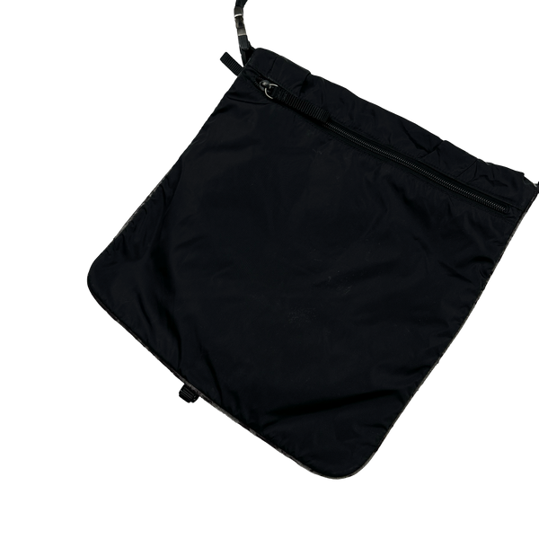 Prada Black Red Tab Nylon Adjustable Side Bag
