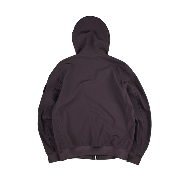 Stone Island 2021 Plum Soft Shell e-Dye Hooded Jacket - Medium