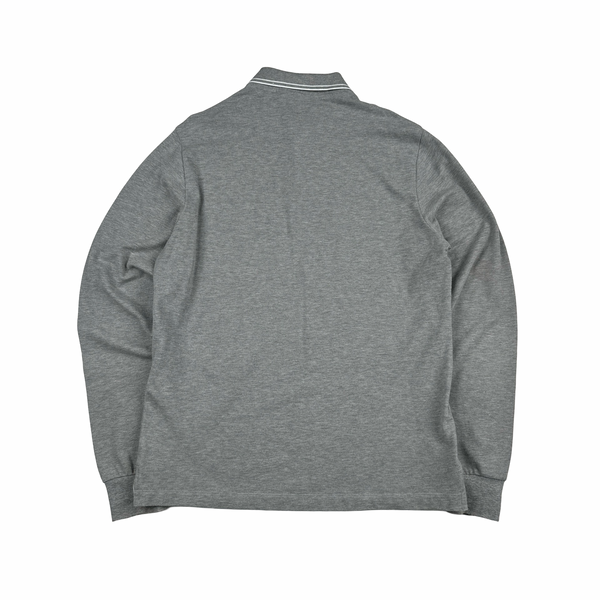 Stone Island 2021 Grey Longsleeve Polo Shirt - Large