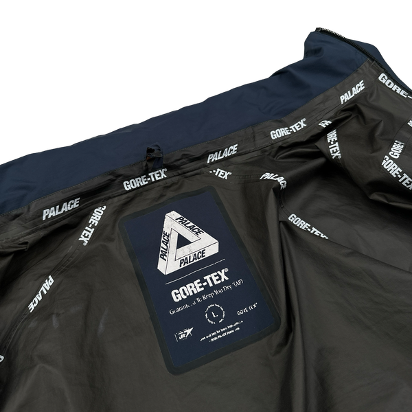 Palace Navy Reflective Spellout Gore-Tex Palicite Shell Jacket - Large