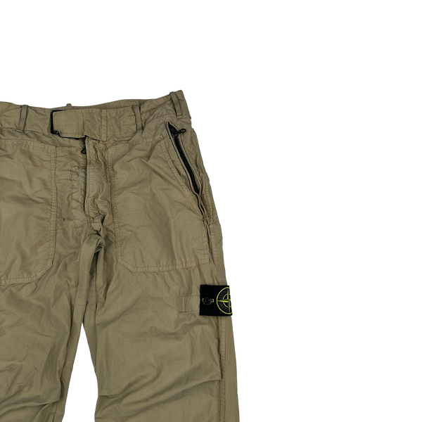 Stone Island Beige 2010 Loose Cotton Cargo Trousers - Medium