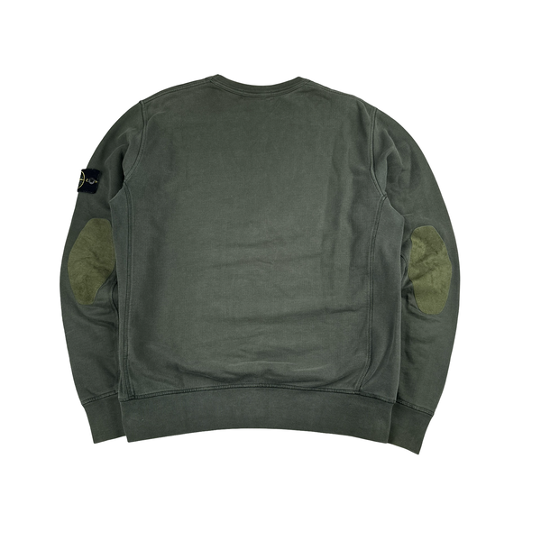 Stone Island 2015 Green Cotton Crewneck Sweatshirt - Large