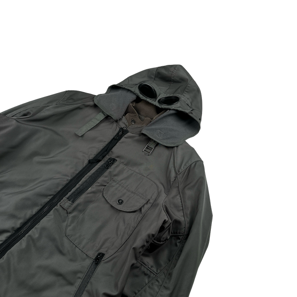 CP Company 2011 Grey Multi Pocket Leinster 200 Wool Lined Goggle Jacket - XL